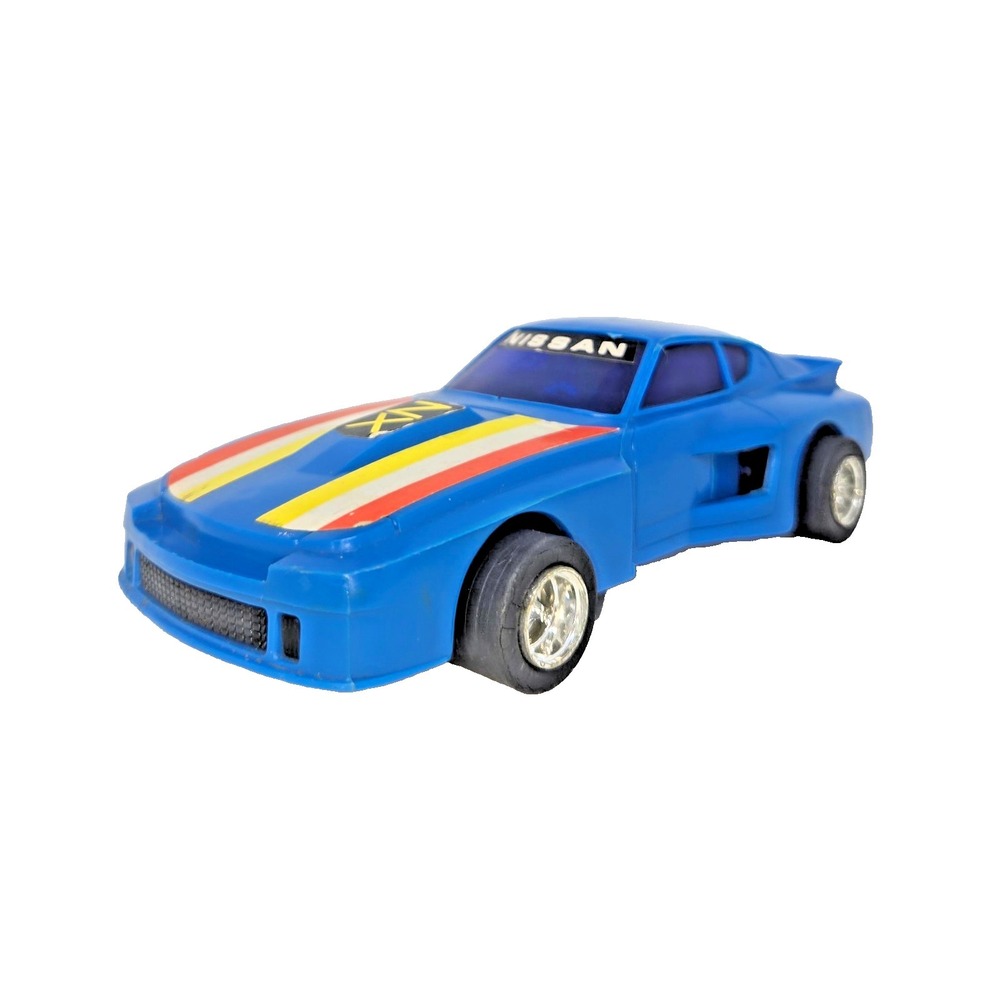 Lanard Toys Pull String Nissan ZX Blue Race Car Pull Cord 1982 Works Vintage - Picture 14 of 16